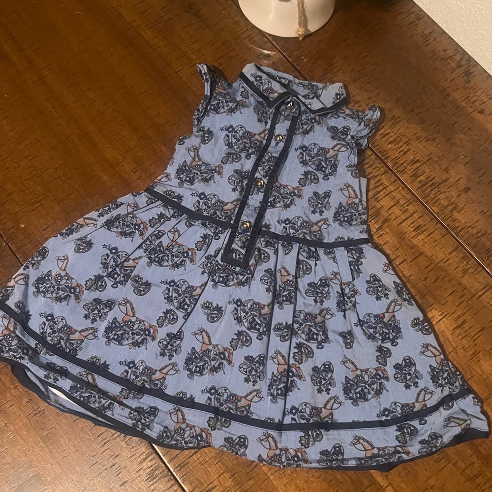 Janie and Jack Floral Blue Kids Dress